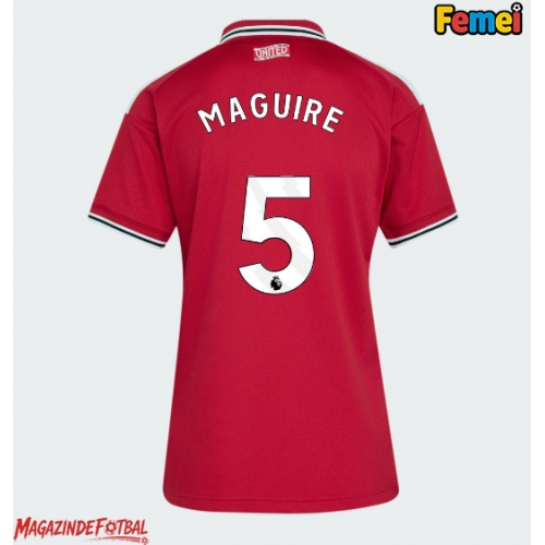 Manchester United Harry Maguire #5 Tricou Fotbal Replică 2026-27 Femei Acasa Manchester United Harry Maguire #5 Tricou Fotbal Replică 2026-27 Femei Acasa